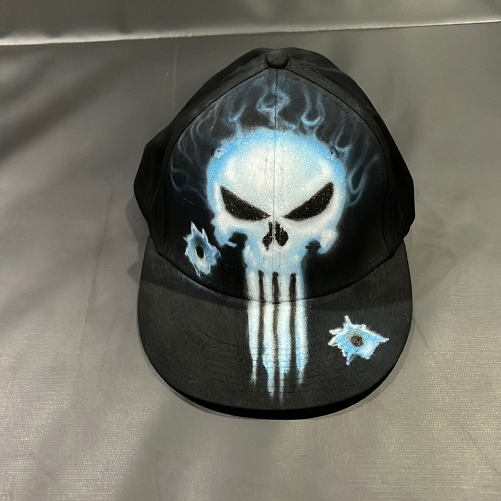 Punisher Air sprayed baseball hat🧢